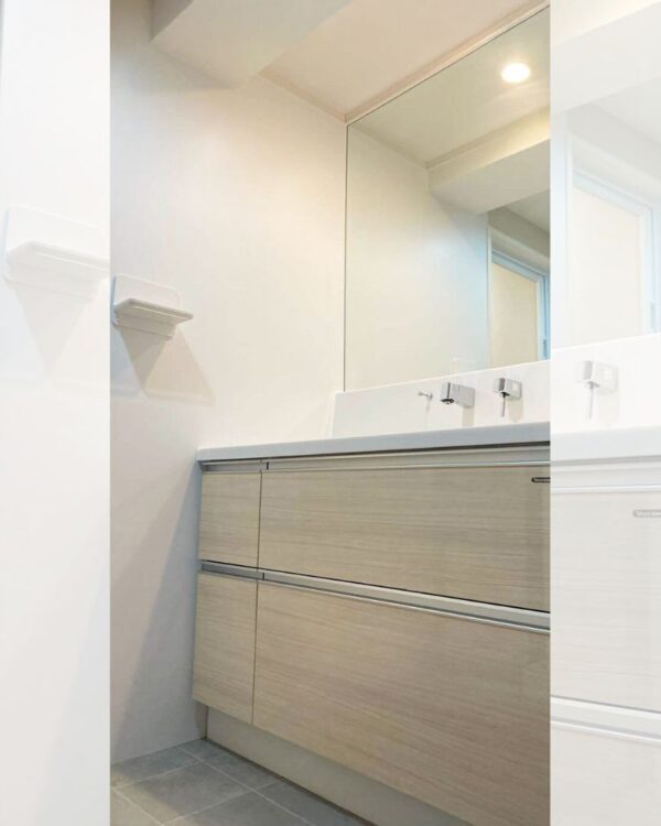 収納力がアップした脱衣室リフォーム