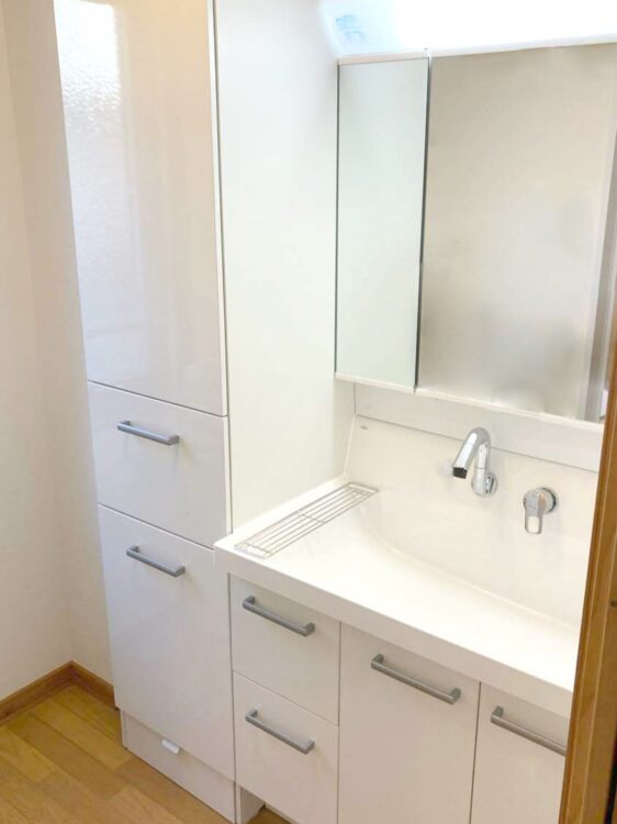 家事のしやすさを重視した洗面化粧台♪